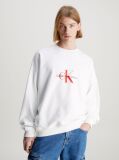 Λευκό Oversized Φούτερ Με Μονόγραμμα  Άνδρας