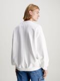 Λευκό Oversized Φούτερ Με Μονόγραμμα  Άνδρας