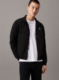Black Padded Nylon Zip Up Jacket  Men