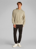 Beige Cotton Terry Monogram Hoodie  Men
