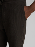 Black Men's waffle shorts, perfect for casual looks  Men