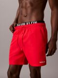 Red Double Waistband Swim Shorts - Intense Power  Men