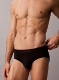 Black Stretch Pima Cotton Briefs  Men