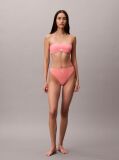Pink High Leg Bikini Bottoms - CK Monogram  Women