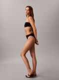 Black High Leg Bikini Bottoms - CK Monogram  Women