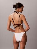 White Bralette Bikini Top - CK Monogram  Women