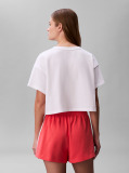 Λευκό Crop T-Shirt Παραλίας  Γυναίκα