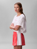 Λευκό Crop T-Shirt Παραλίας  Γυναίκα