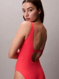 Pink Scoop Back Swimsuit - CK Icon  Women