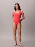 Pink Scoop Back Swimsuit - CK Icon  Women