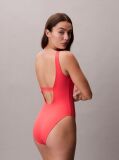 Pink Scoop Back Swimsuit - CK Icon  Women