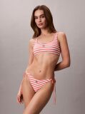 Orange Tie Side Bikini Bottoms - CK Monogram  Women