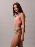 Pink Halter Triangle Bikini Top - CK Monogram  Women