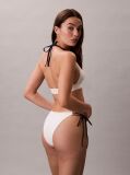 White Halter Triangle Bikini Top - CK Monogram  Women