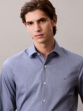 Blue Slim Stretch Dress Shirt  Men