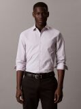 Purple Slim Fit Micro Dot Poplin Shirt  Men