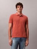 Καφέ Polo T-Shirt Από Βαμβάκι Πικέ  Άνδρας