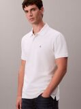Λευκό Polo T-Shirt Από Βαμβάκι Πικέ  Άνδρας