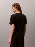 Μαύρο T-Shirt Με Mock Λαιμόκοψη  Γυναίκα