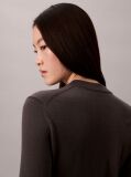 Grey Merino Wool Crew Neck Jumper  Women