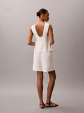 White Textured Sleeveless Top  Women