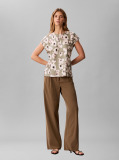 Green Printed Matte Satin Sheath Top  Women