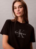 Μαύρο T-Shirt Με Λογότυπο  Γυναίκα