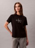 Μαύρο T-Shirt Με Λογότυπο  Γυναίκα