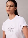 Λευκό T-Shirt Με Λογότυπο  Γυναίκα