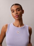 Purple Cotton Stretch Rib Tank Top  Women