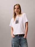 Λευκό T-shirt Με Σχέδιο Με Λουλούδια  Γυναίκα
