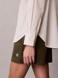 White Relaxed Cotton Poplin Stripe Shirt  Women