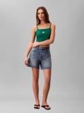 Green Cropped Ribbed Cotton Cami Top  Women