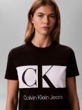 Μαύρο Φόρεμα T-Shirt Με Δίχρωμο Λογότυπο  Γυναίκα