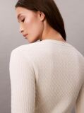 White Slim Cable Knit Cardigan  Women