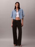 Μπλε Denim Crop Πουκάμισο Με Boxy Εφαρμογή  Γυναίκα