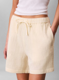 Yellow Double Gauze Novelty Short  Women