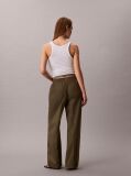 Beige Cotton Poplin Trousers  Women