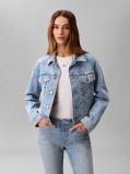 Denim Cropped Denim Trucker Jacket  Women