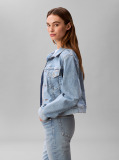 Denim Cropped Denim Trucker Jacket  Women