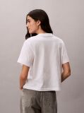 Λευκό Άνετο T-shirt Με Γραφικό Λογότυπο  Γυναίκα