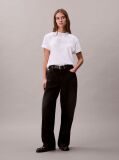 White Relaxed Embroidered Logo T-shirt  Women