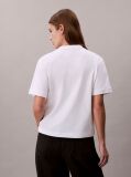 White Relaxed Embroidered Logo T-shirt  Women