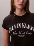 Black Slim Varsity Logo T-shirt  Women