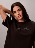Μαύρο Άνετο T-shirt Με Λογότυπο  Γυναίκα