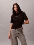 Μαύρο Άνετο T-shirt Με Λογότυπο  Γυναίκα