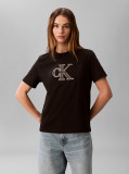 Μαύρο T-shirt Με Μονόγραμμα  Γυναίκα