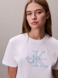 Λευκό T-shirt Με Μονόγραμμα  Γυναίκα