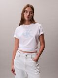 Λευκό T-shirt Με Μονόγραμμα  Γυναίκα