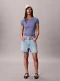 Denim Ψηλόμεσο Άνετο Denim Σορτς  Γυναίκα